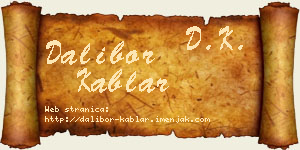 Dalibor Kablar vizit kartica